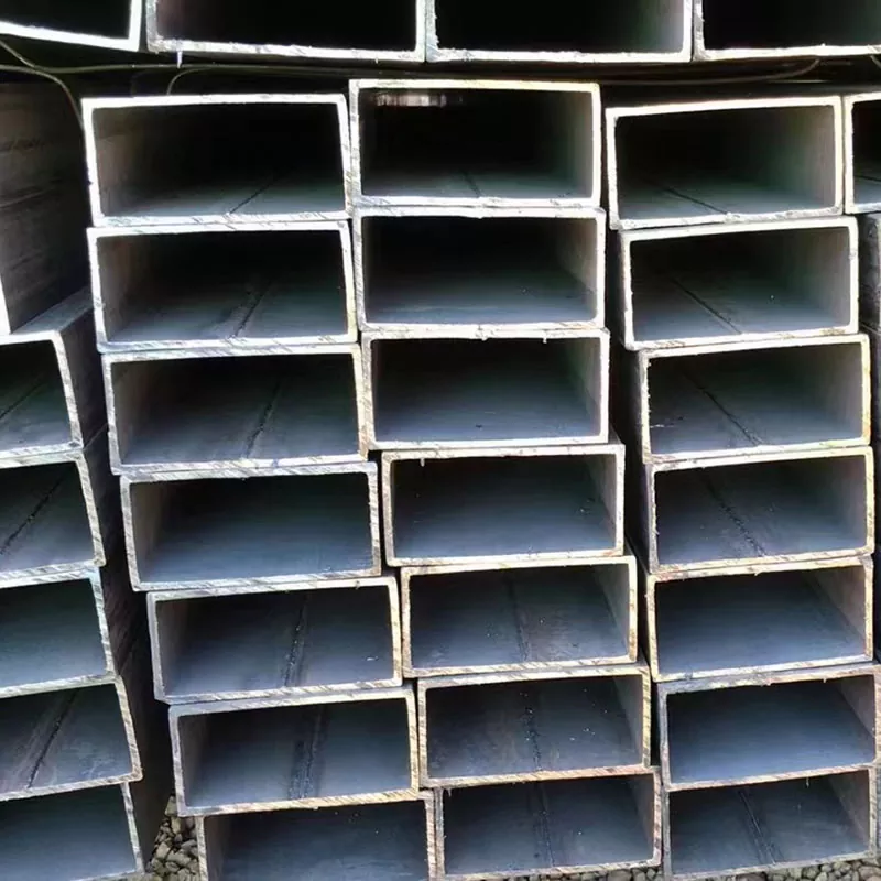 Thin-Walled Black Rectangular Tube